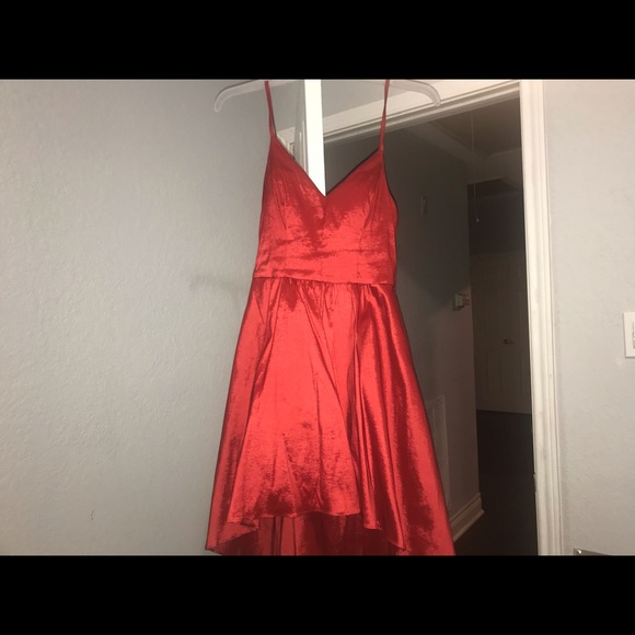 b darlin red high low dress